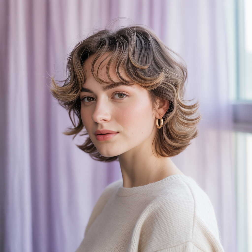 13 Gorgeous Wolf Cut for Women Styles to Try For Trendy Look 2 a soft ethereal portrait photograph