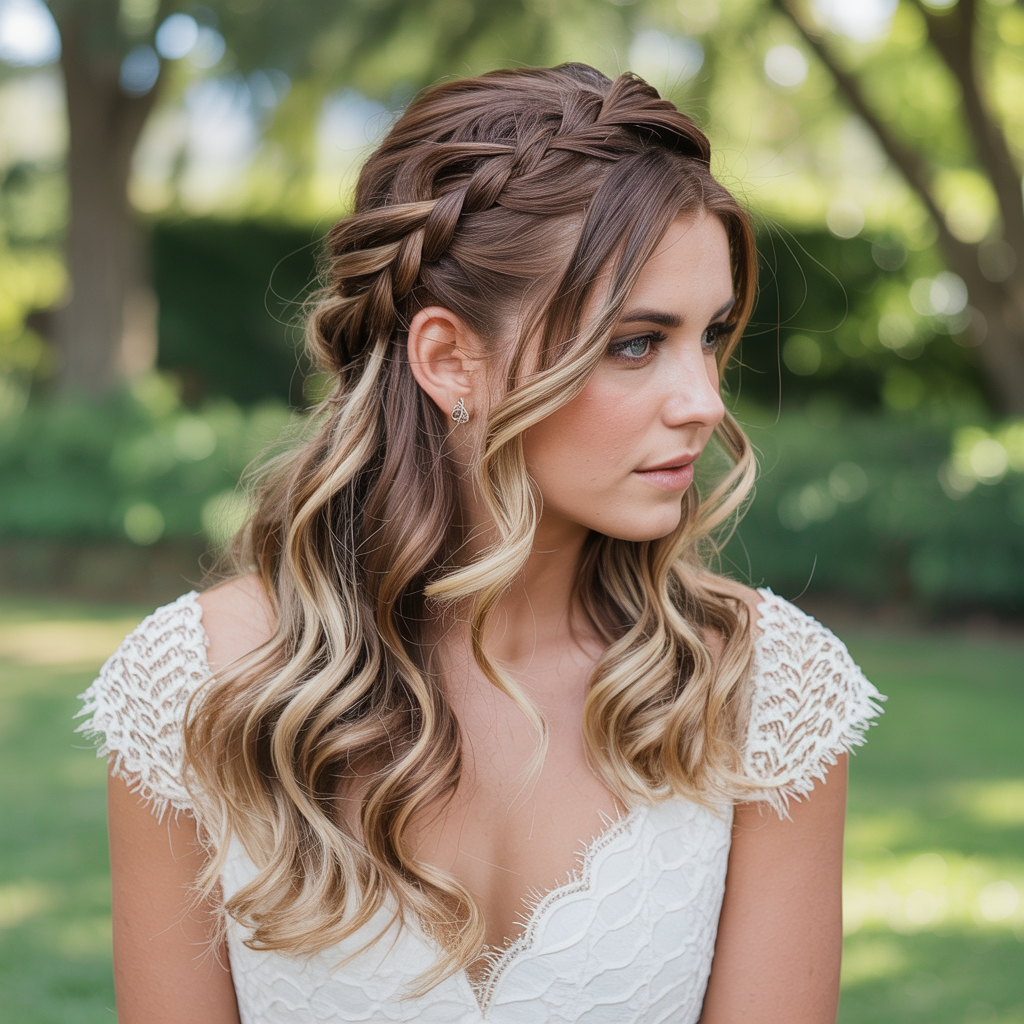 20 Stunning Wedding Braid Hairstyles for Every Bride 1 Romantic Fishtail Braid with Loose Waves