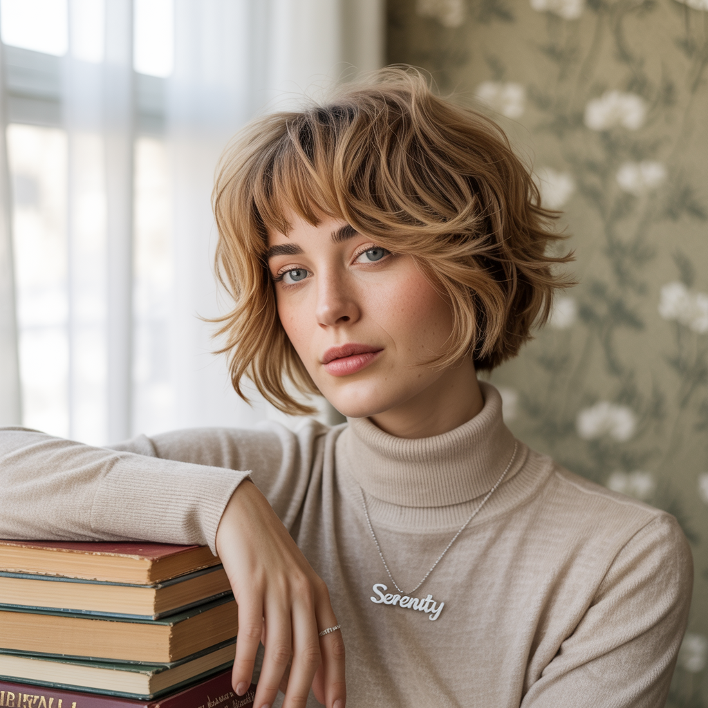 20 Stunning Long Pixie Bob Styles You’ll Want to Try Now 13 a soft focus vintage inspired portrait