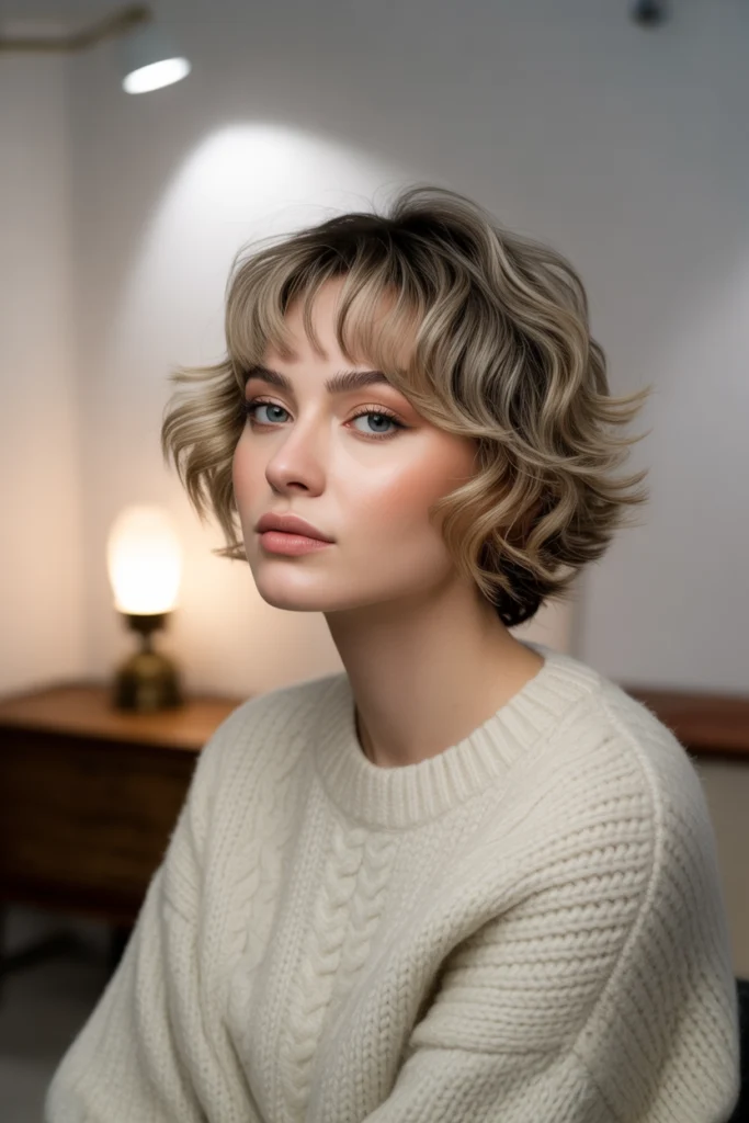 13 Short Wolf Cut with Curtain Bangs Ideas You’ll Want to Try 2 a soft intimate portrait photograph of a vxMKP5MeSFO62yuk7YwzHg UApa x9SoSMpbW qGCp3w
