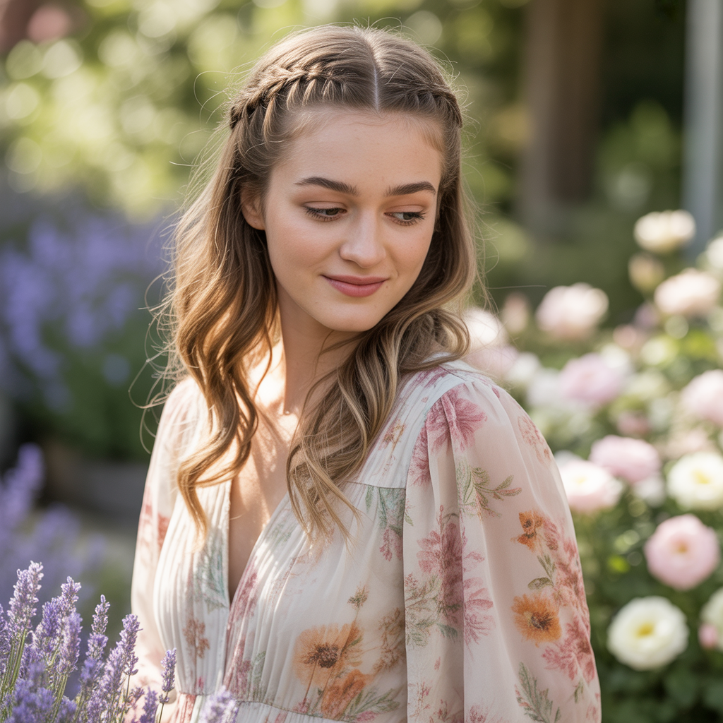 20 Trendy & Elegant Beautiful Hairstyles with Baby Braids 5 a soft natural light portrait photograph Hk0mCNe2SO