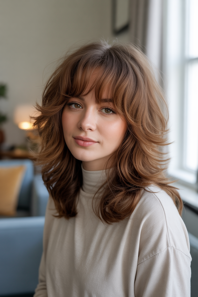 Short Shaggy Hair Ideas for Volume and Texture You’ll Love 11 a soft natural light portrait