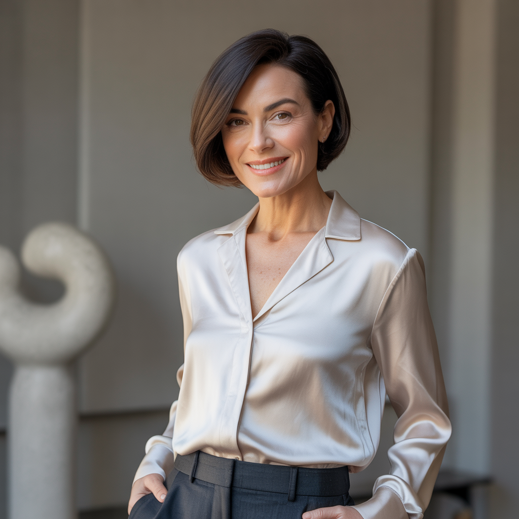 The Best Short Hairstyles Women Over 50 to Look Stylish and Confident 11 Cropped Cut with Side Part