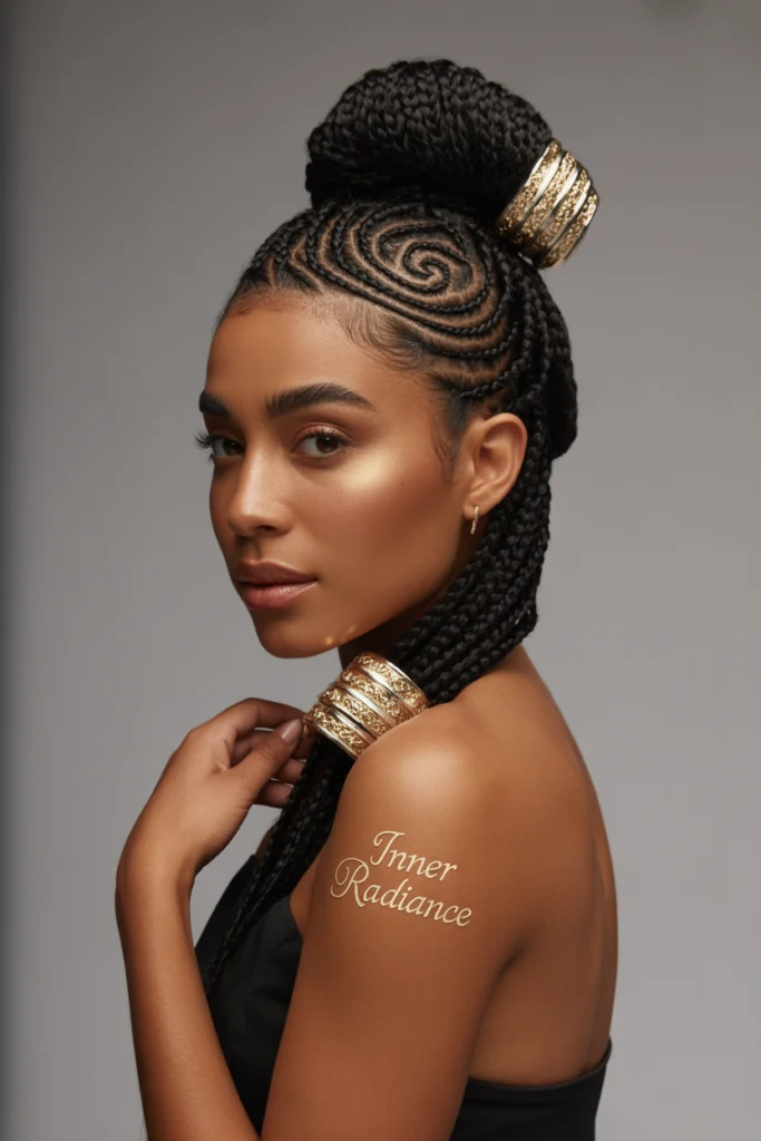 Trending 15 Swirl Cornrows Ideas for Stylish Women 4 a striking fashion inspired portrait pho 0HC3f0b2TfyHZJqJ0NkLLw 00PnjZ4nSge9bLZMlmWk7w