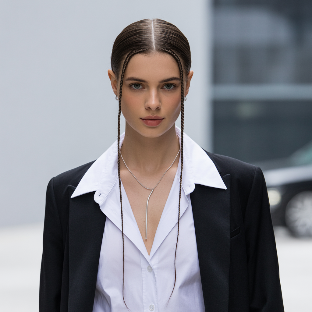 20 Trendy & Elegant Beautiful Hairstyles with Baby Braids 2 a striking high fashion editorial photog y1dweW Sx qtXh5ZDEV Q 8 ljfGAzQ5SokwpelTi0Jg
