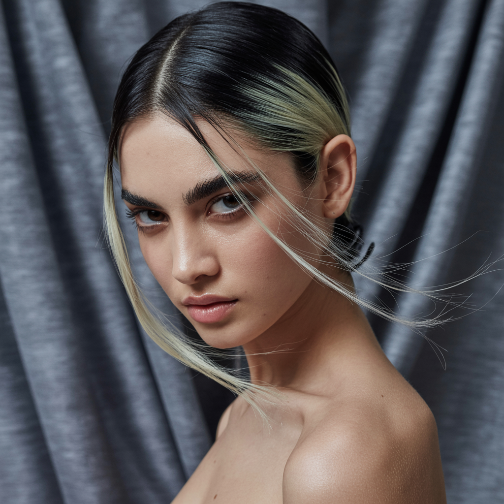 13 Trendy Y2K Skunk Hair Ideas for a Bold and Retro Look 4 a striking high fashion editorial portra h7JvPRa9QMCrSvTfNUIvDQ W 6lPClGRnKd6y55CWiW w