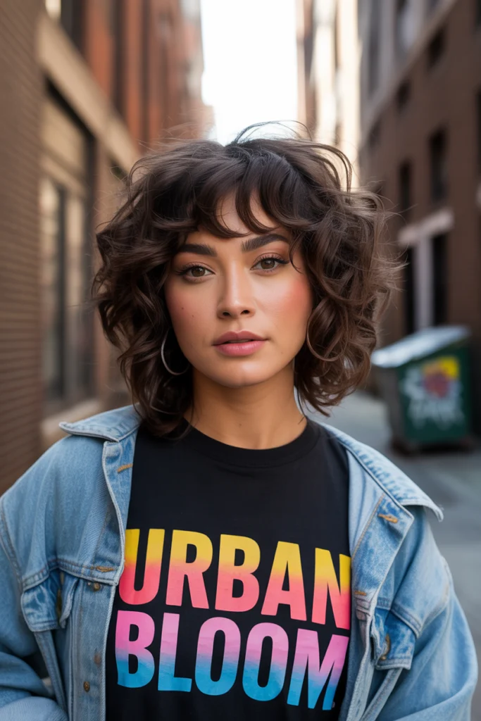 Must-See 9 Shaggy Wolf Cut with Bangs Ideas This Year 7 Curly Shaggy Wolf Cut with Bangs