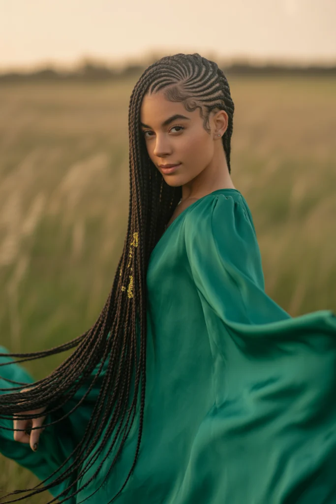 Trending 15 Swirl Cornrows Ideas for Stylish Women 15 a striking portrait photograph of a youn 7m1rfIivTzqs4lV O0 V3A nUAVsU8ESE63CZFnKaH8Ug