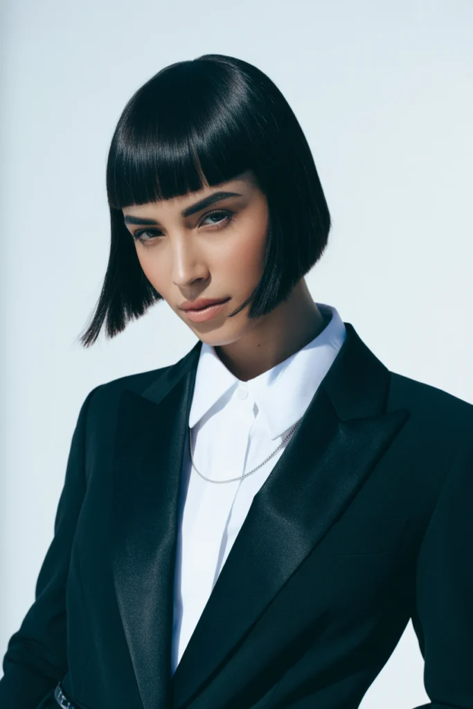 13 Short Wolf Cut with Curtain Bangs Ideas You’ll Want to Try 13 a striking studio portrait photograph of lHvWorzQRKJMWOnbvJQAA y8EE ZJwR1i3ygmLhpSWgw
