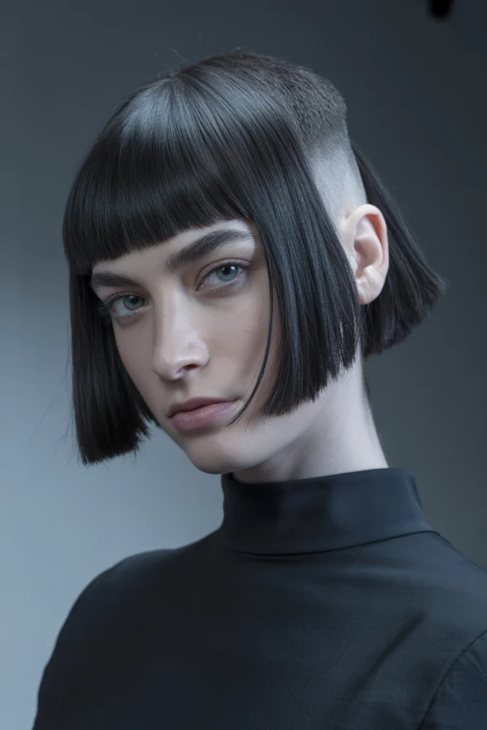 15 Undercut Bob Ideas for the Perfect Edgy Haircut 7 a striking studio portrait photograph of BRN0F4WnTzOqzCe4Unknhg 74EPRQ3XRgShFzwIXOAgfw