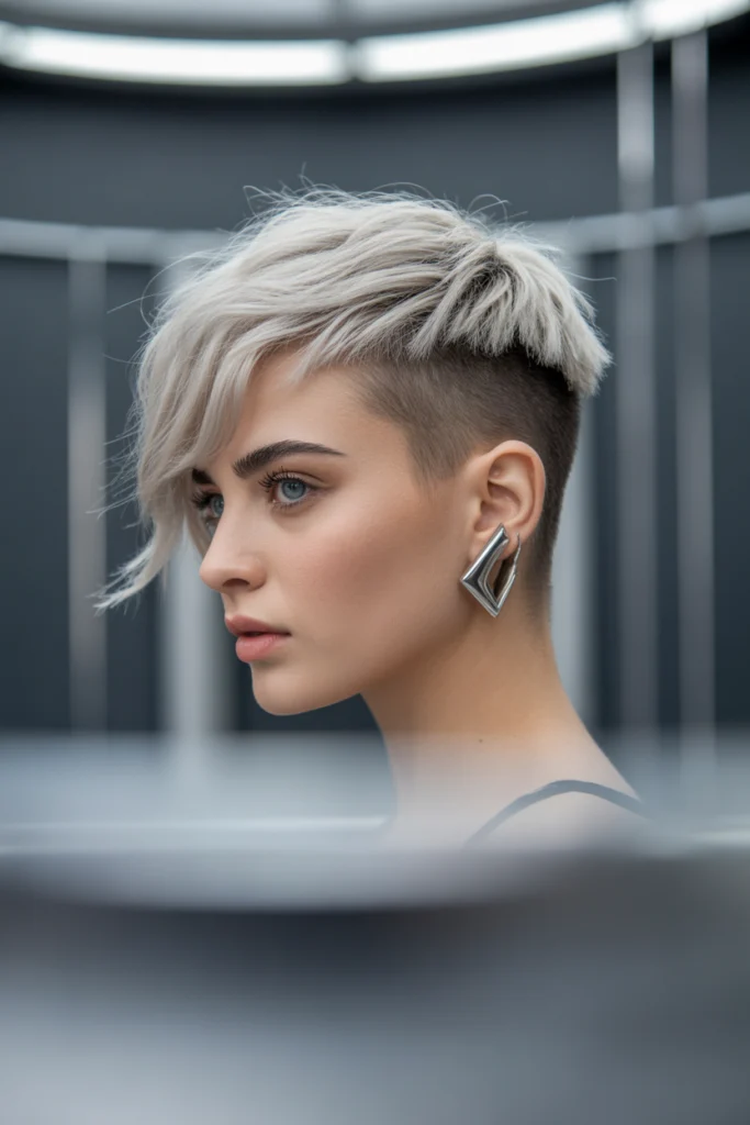 13 Short Wolf Cut with Curtain Bangs Ideas You’ll Want to Try 6 a striking studio portrait photograph of bt5Oo5czTlKPYZ9xQV3sDg GPv7U0SMRIGXXowPdiv6Mg