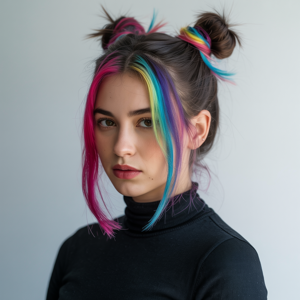 13 Trendy Y2K Skunk Hair Ideas for a Bold and Retro Look 11 a studio portrait photograph captures a iX3M6NZaQfq3DoHLjh8pRw JtAdBRZYT SOGYHm jo Bg 1