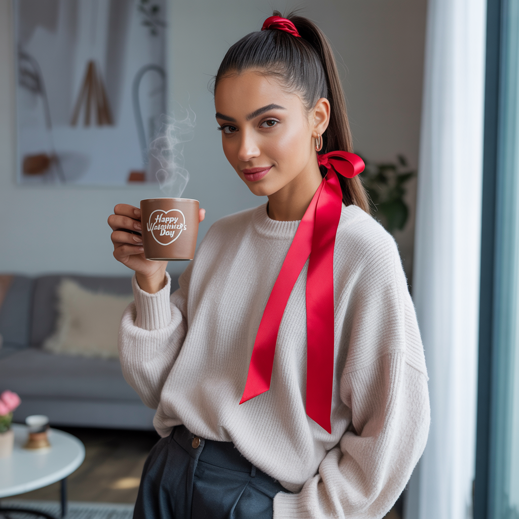 20 Stunning Ideas On Valentines Hairstyles for a Romantic Date Night 7 a stylish portrait photograph captures a as Mvd9SRJqKF2hsF