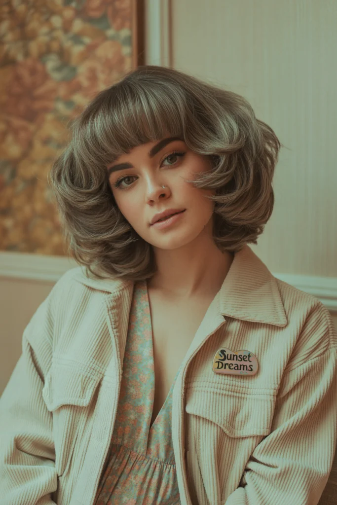 15 Wolf Cut with Curtain Bangs Ideas That Are Seriously Trending 8 Wolf Cut with Curtain Bangs and Underdye Color
