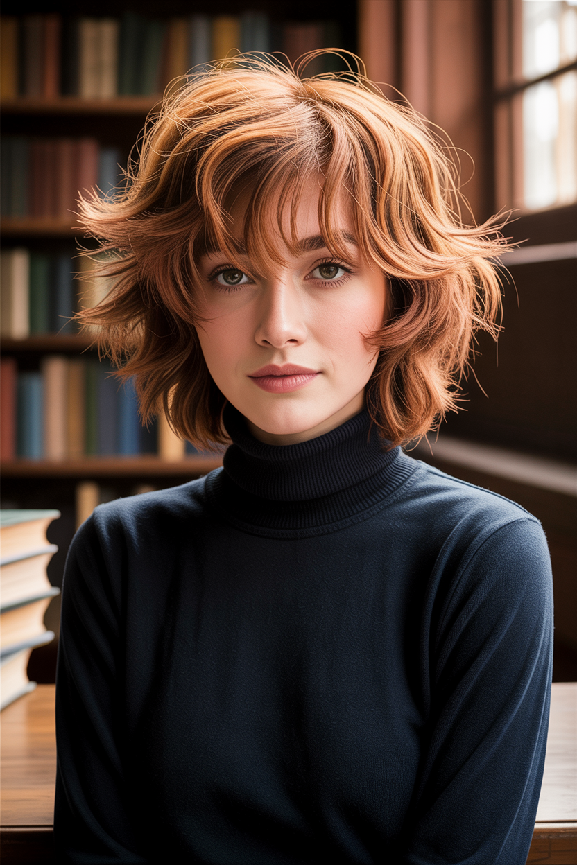 Short Shaggy Hair Ideas for Volume and Texture You’ll Love 10 a stylish portrait photograph of a young y5FL8knaT0y