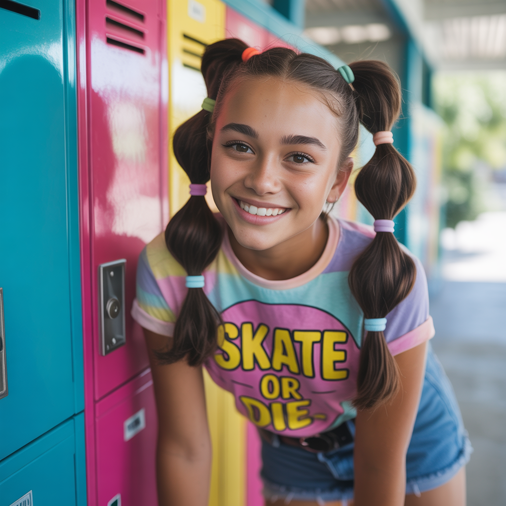 Easy & Trendy 10 Hairstyles for School Ideas 8 a vibrant close up portrait photograph