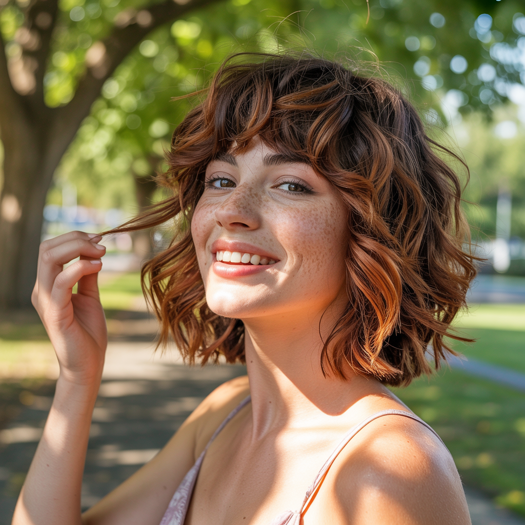 Medium Shag Haircuts: 13 Inspiring Styles for Texture & Movement 8 a vibrant lifestyle photograph captures QFNyZdFGTtOPvdM0D tIKg ueEJcaGVRfqus PKkeHlpg