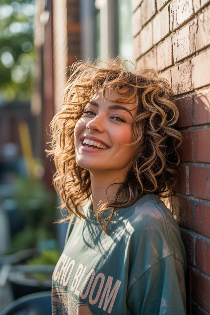 Short Shaggy Hair Ideas for Volume and Texture You’ll Love 5 a vibrant lifestyle portrait captures a