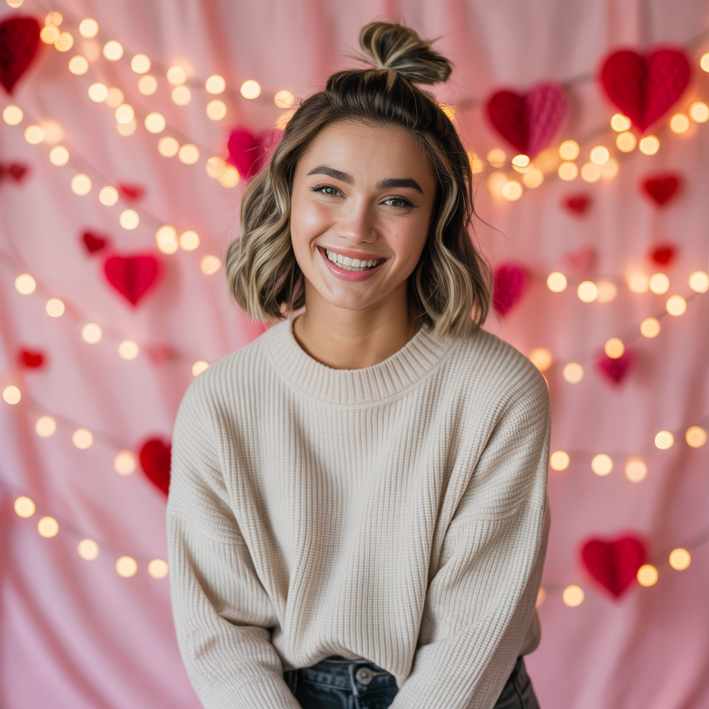 20 Stunning Ideas On Valentines Hairstyles for a Romantic Date Night 12 a vibrant playful portrait photograph of wS 9kTFPRPqJiUcqp3uxtg eksYymu7SX 5puDrKoUJJg