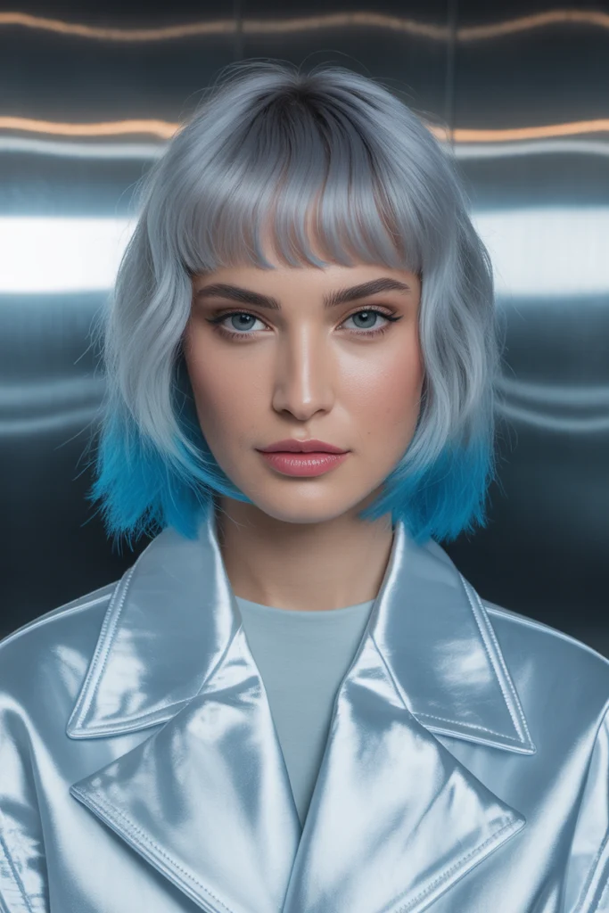 Trendy 12 Wolf Cut with Colored Bangs Ideas You'll Love 5 a woman with an ash gray wolf cut and ba lkO Ml4pQWeClOBRgJlEYA 4Xx2kd5fQZK0Lnr Z8r1GQ