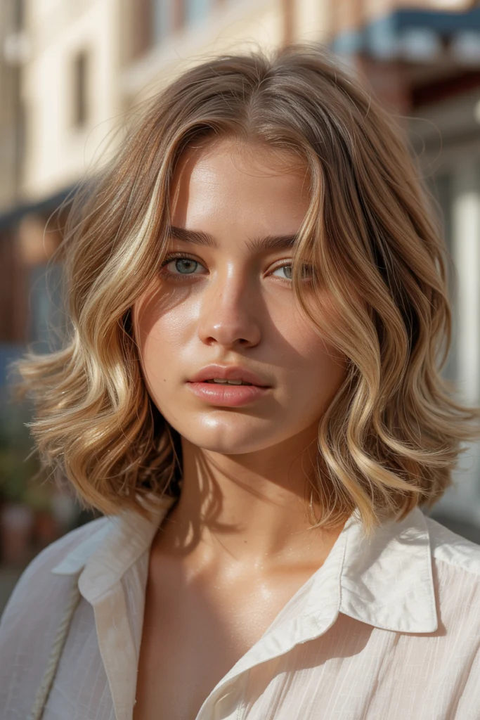 15 Layered Haircut Ideas to Transform Your Look 2 a young woman with shoulder length wavy tWHWNGStSc KTND78dfjiA Re36h yXQE6A5RhpOx8zPA
