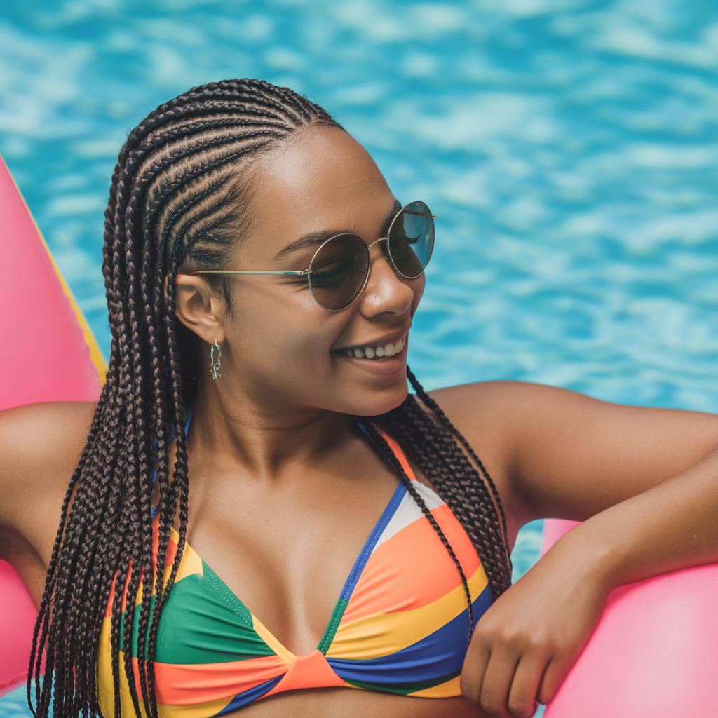 15 Cute & Easy Pool Hairstyles to Try This Summer 8 Cornrows