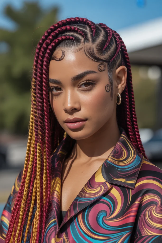 Trending 15 Swirl Cornrows Ideas for Stylish Women 9 bold fashion portrait of swirl cornrows RdHVdYZnQyu2f3u5 bcMuA gHTpuMjUTbWitKe4aM4smA