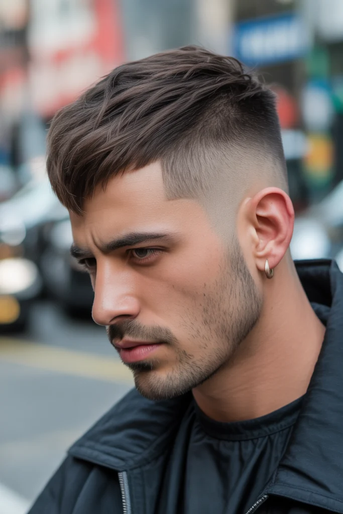 Stylish & Bold: 20 Wolf Cut Men Ideas to Try 4 close up of a man with a tapered wolf cu ZZarBZ1qSJq0aNpn9DfkJw V4PYTeojRxOwP1VPyrM3xQ
