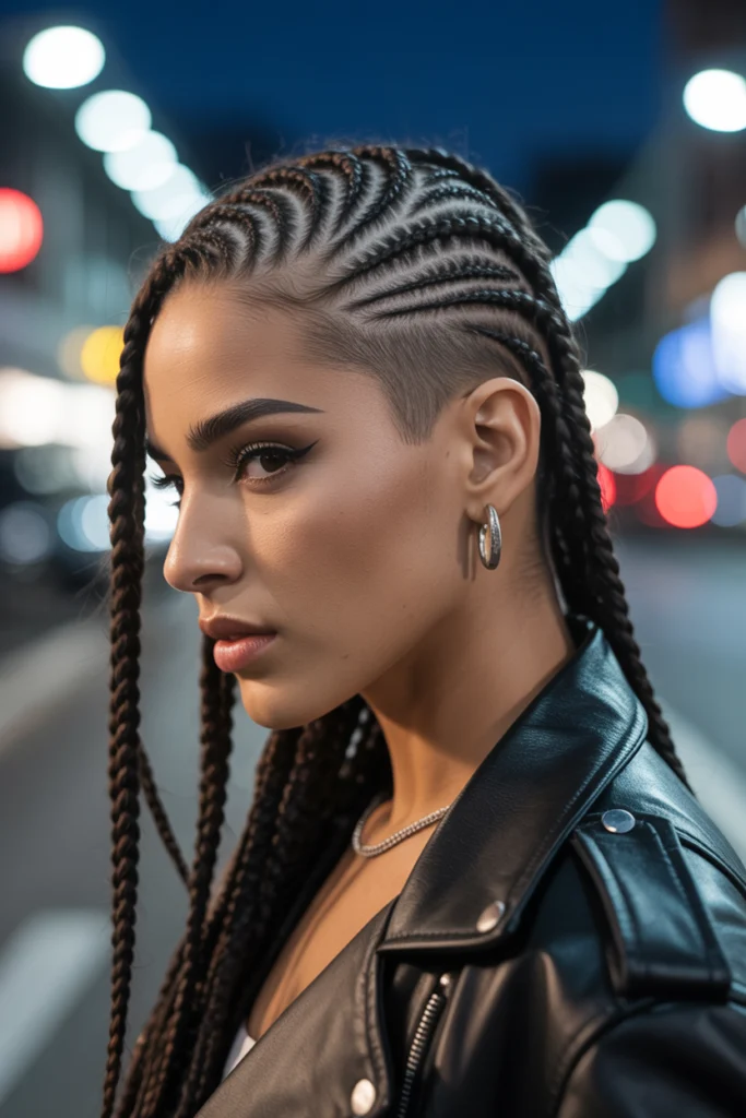 Trending 15 Swirl Cornrows Ideas for Stylish Women 13 edgy hairstyle portrait of swirl cornrow T dEv7iARQ2j4V ngVshYw MVwy11E4QuajpJ4oRSMojQ