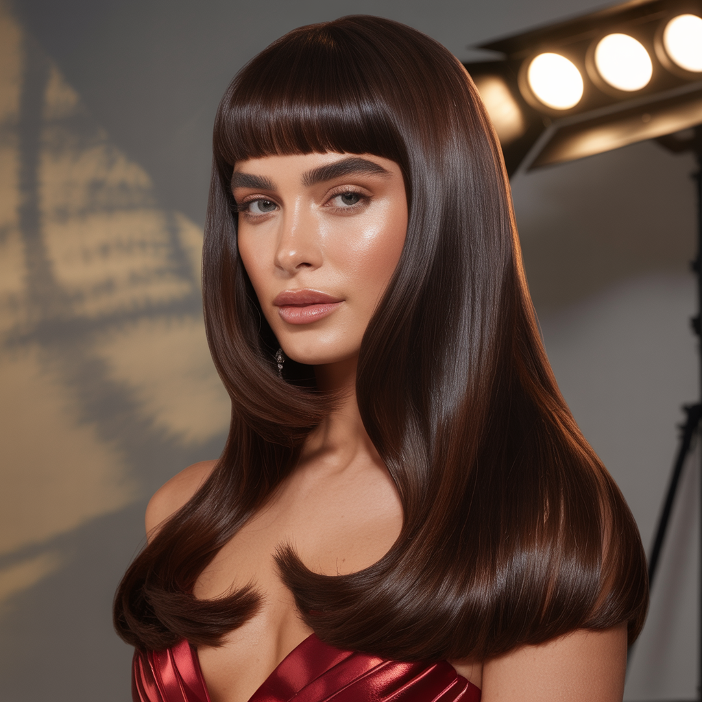 Long Shag for Women 13 Gorgeous Hairstyles to Try 13 glamorous woman with a glossy long shag