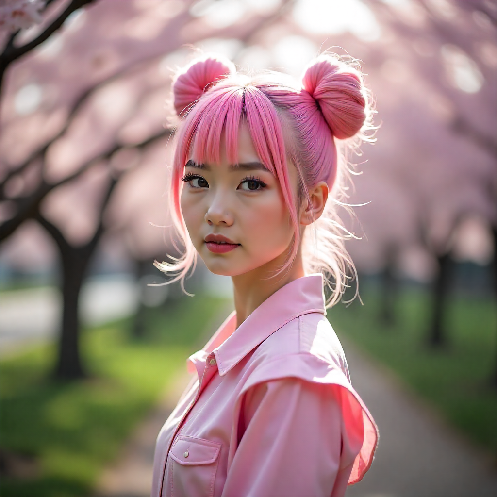 hairstyles pink hair