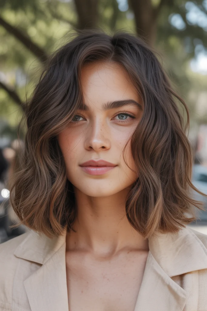 15 Shaggy Lob Ideas for a Fresh, Modern Look 1 loose waves bring out the layers and giv dE4vh0RRR02p3 3WOso0Tg 0WlFYm8gT 6OYJeBnMjrJQ