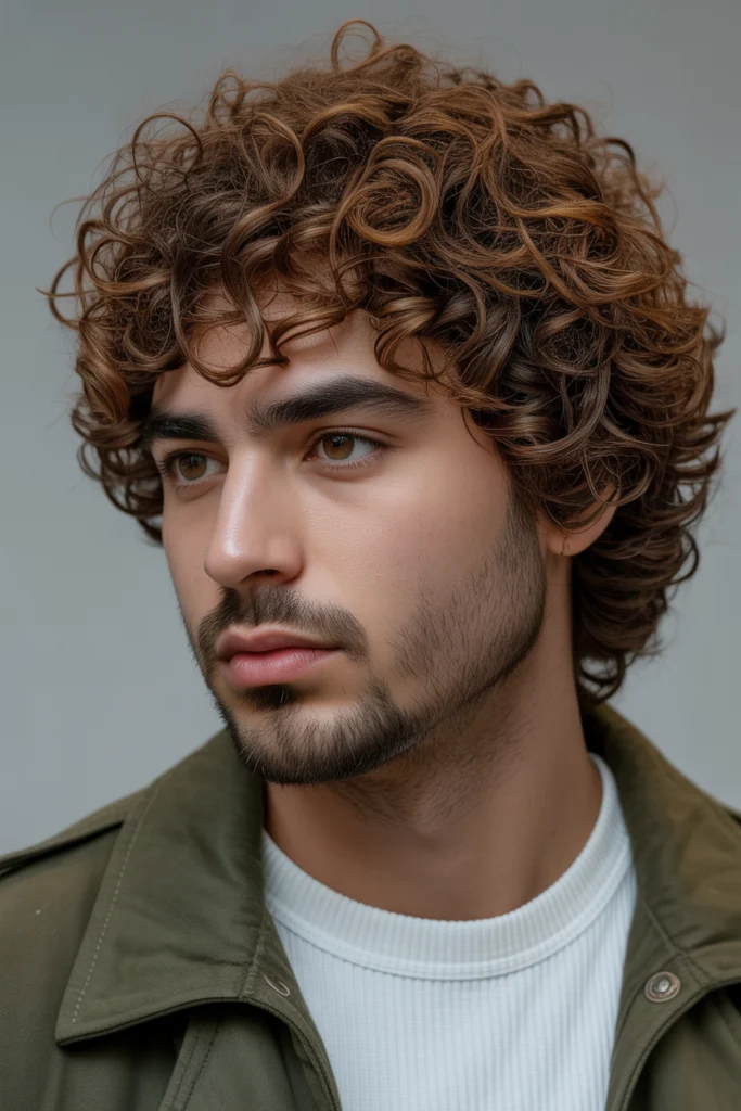 Stylish & Bold: 20 Wolf Cut Men Ideas to Try 3 man with thick curly hair styled in a wo a BCeF1jRQWWirfXZg29bA G19 VZ2iQTKrxH 8uj6 xw