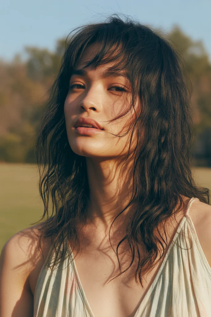 Must-See 9 Shaggy Wolf Cut with Bangs Ideas This Year 4 Long Shaggy Wolf Cut with Layered Bangs