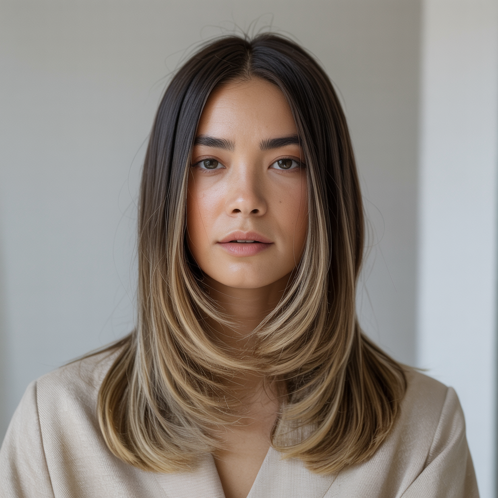 Long Shag for Women 13 Gorgeous Hairstyles to Try 9 modern minimalist portrait of a woman