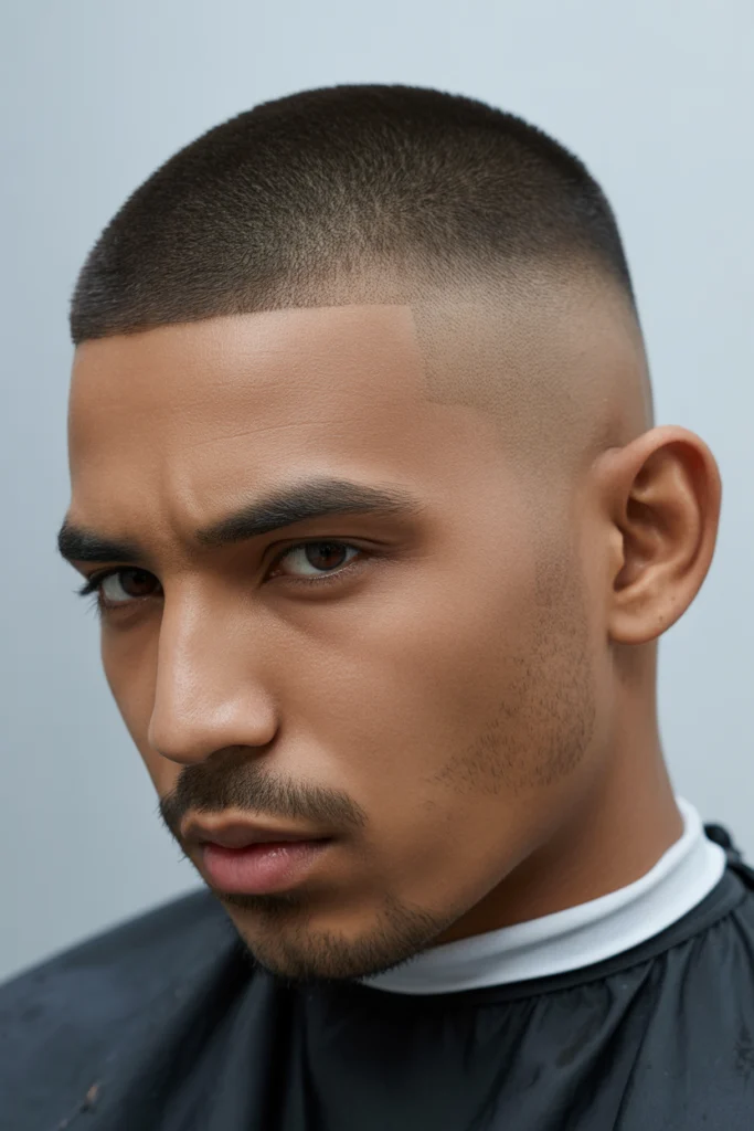 realistic close up of a man with a buzz xDbxhwM3QziEHo V42AVSg gHqG5Fl8TUyrna HbB0Q1Q