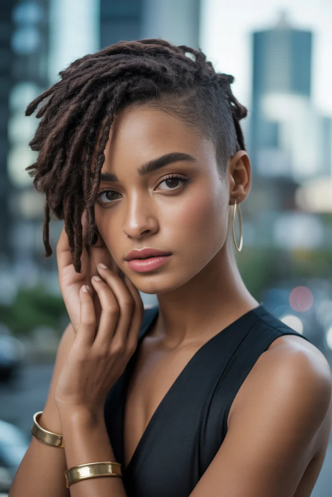Best 10 Loc Styles Short Hair Ideas You’ll Love 4 short locs styled to one side asymmetric 9a4IiXOYS22MOcWj6WExSA NuQnPngCQTK7E6orv qQMQ