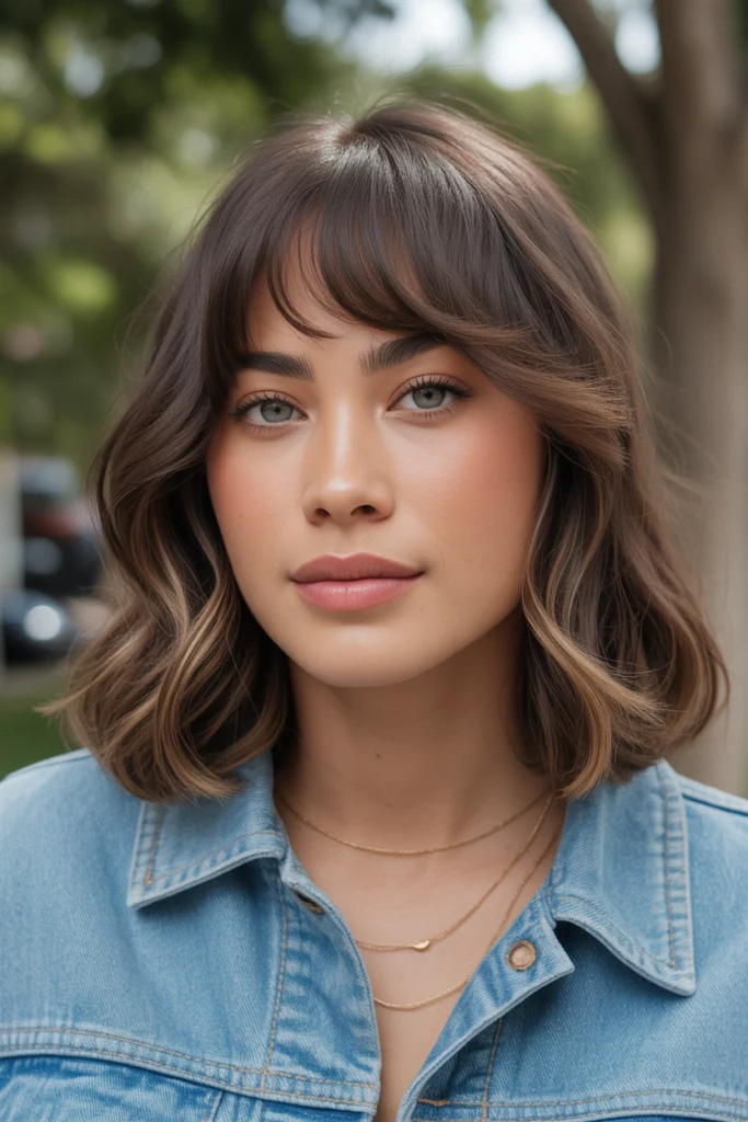 15 Wolf Cut with Curtain Bangs Ideas That Are Seriously Trending 13 Wolf Cut with Curtain Bangs and Face-Framing Layers