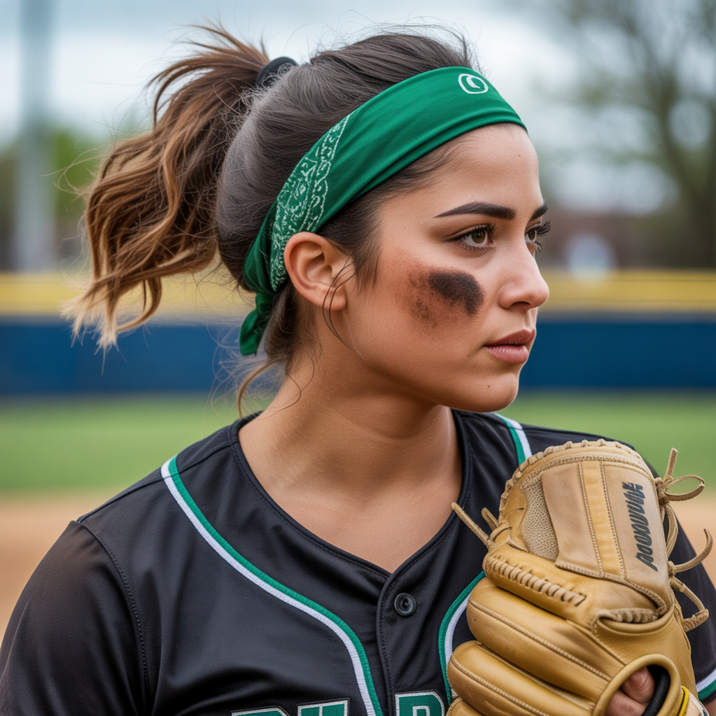 15 Softball Hairstyles That Stay Strong All Game 15 Bandana Softball Hairstyles