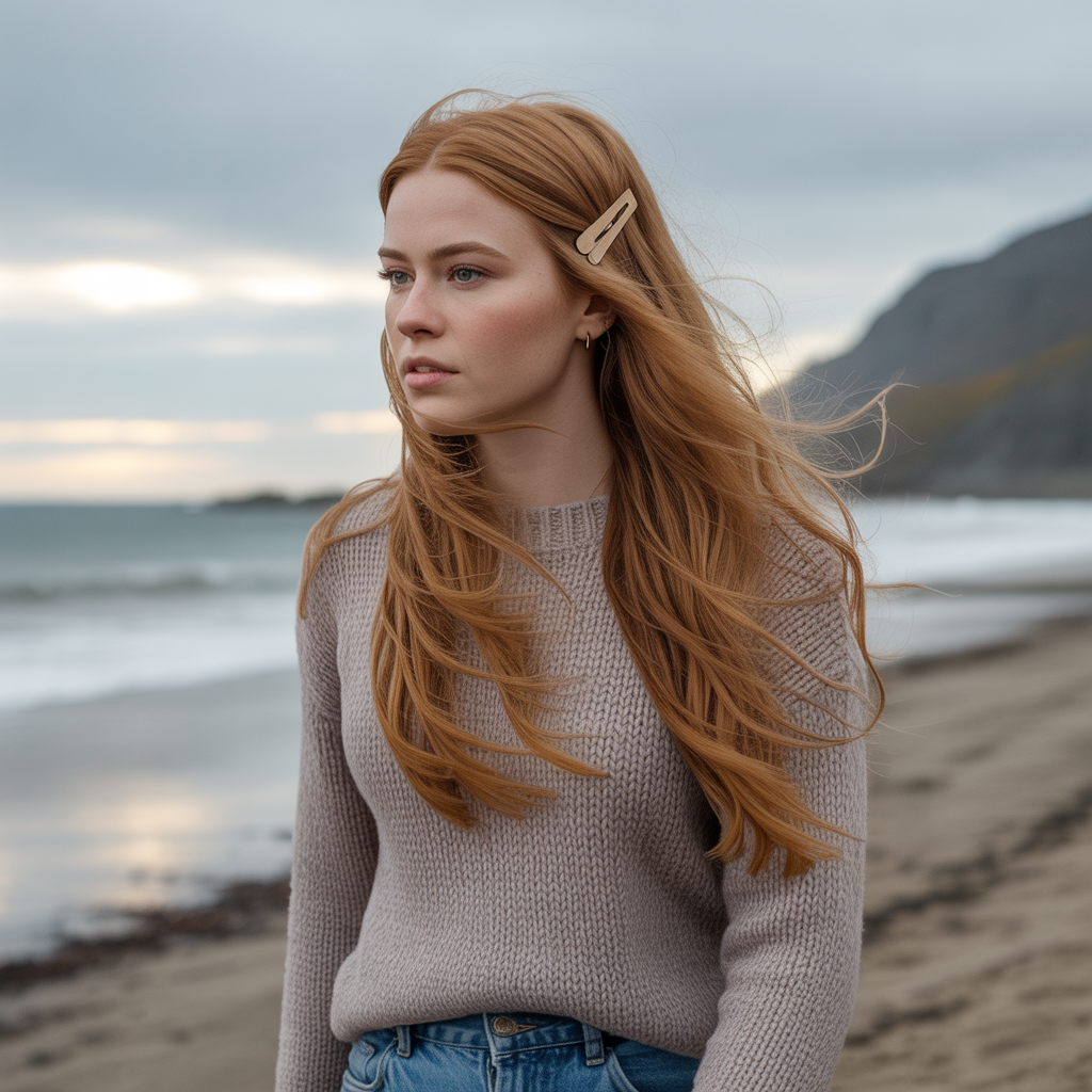 20 Trendy Sun Kissed Beach Hairstyles for Waves, Braids & Buns 18 Beach Waves with Clips for Sun Kissed Beach Hairstyles