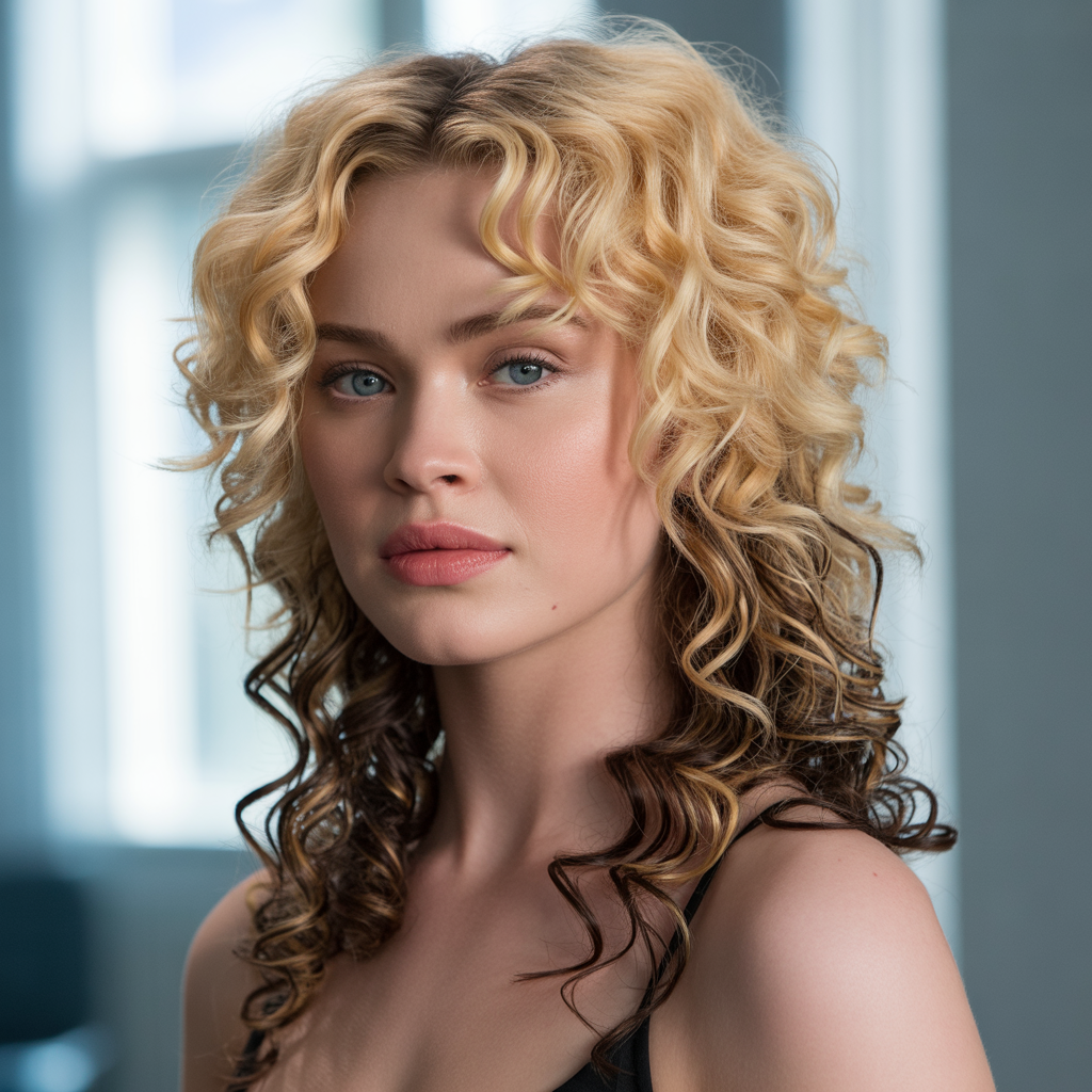 Lowlights for Blonde Hair: 20 Stunning & Brilliant Ideas to Try 19 Blonde Curls with Chocolate Lowlights