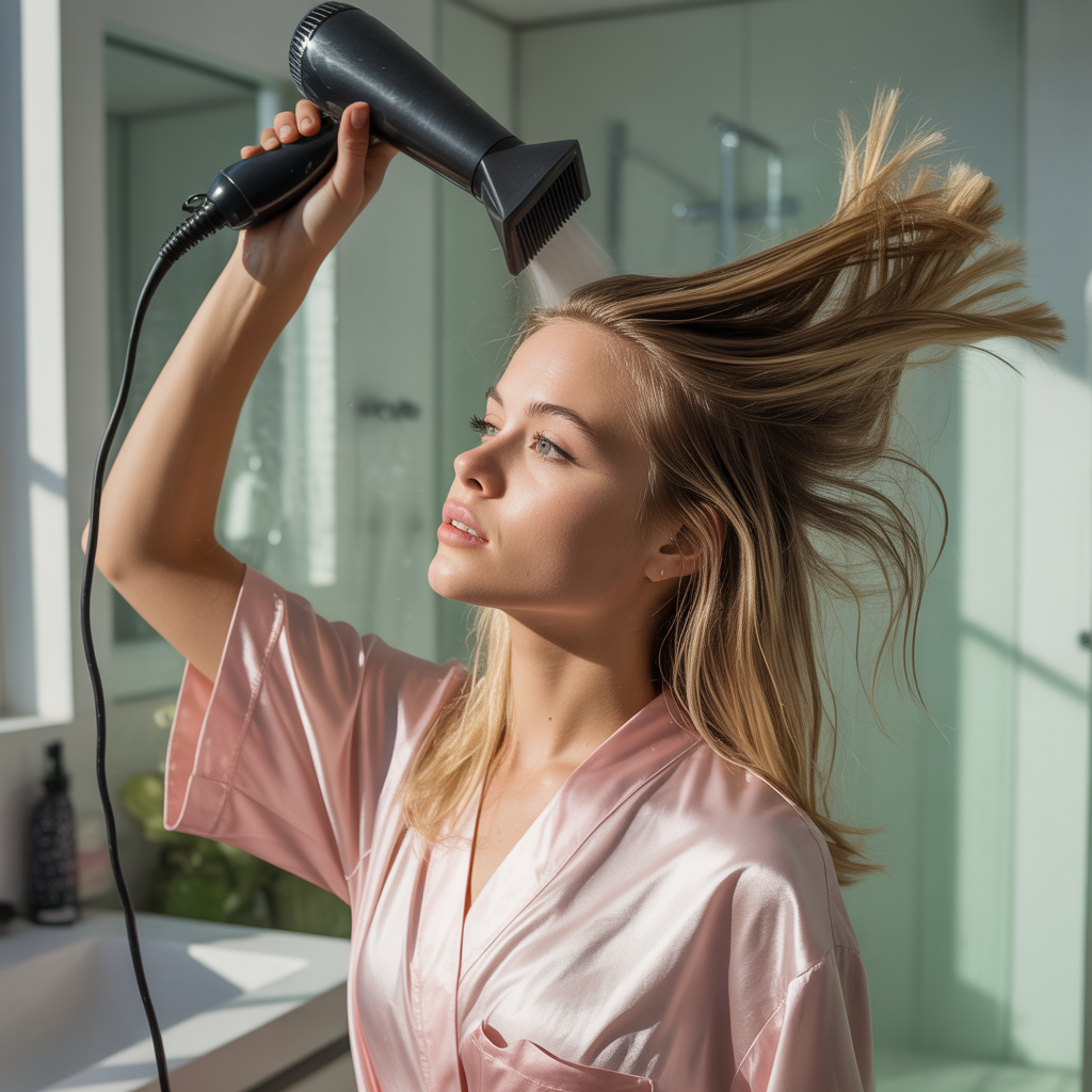 15 Ideas How to Style Fine Hair and Make It Look Thicker Instantly 4 Blow-Dry Upside Down