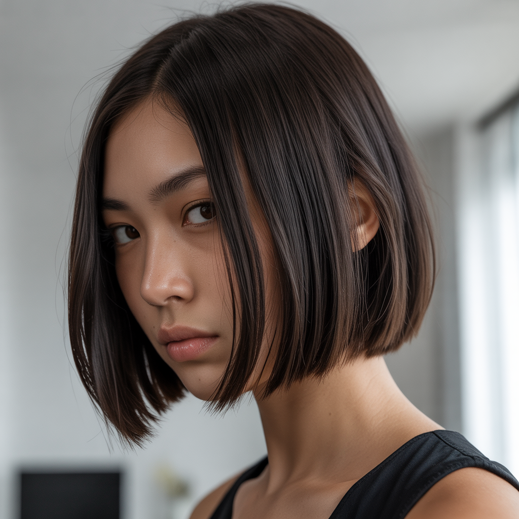 15 Ideas How to Style Fine Hair and Make It Look Thicker Instantly 2 Blunt Bob with Sharp Edges