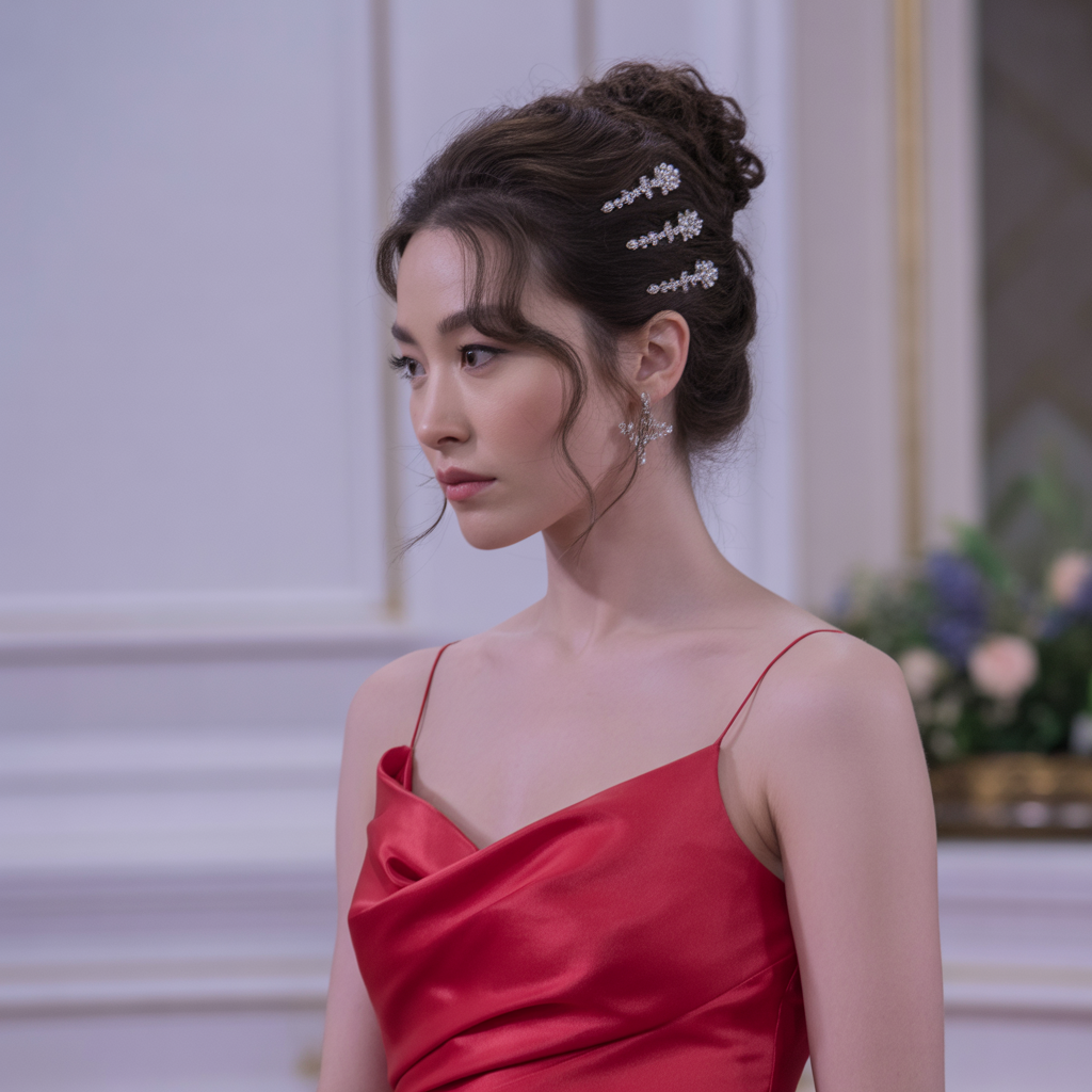 18 Gorgeous Bun Hairstyles for Effortless Elegance Every Day 15 Bun with Hairpins