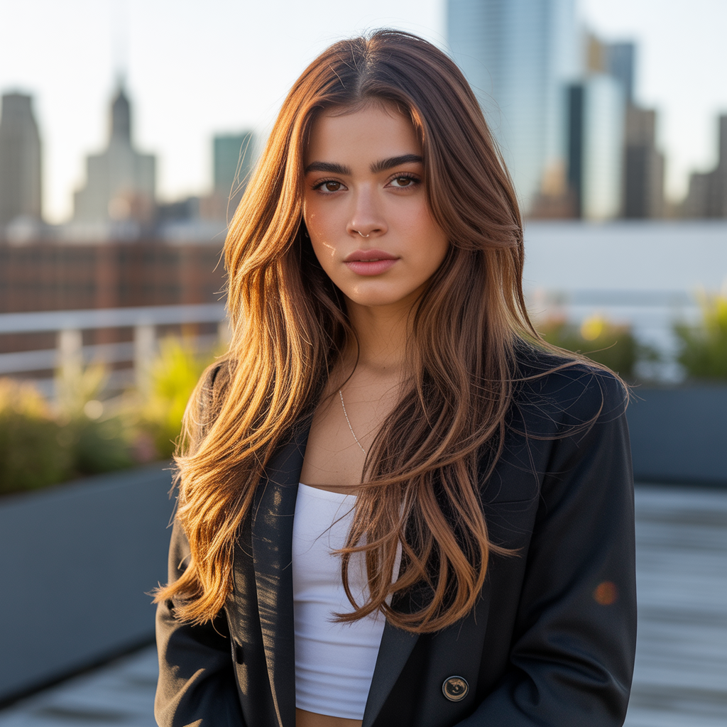 20 Chestnut Hair: Stunning Styles and Care Tips 3 Chestnut Hair On Long Layers