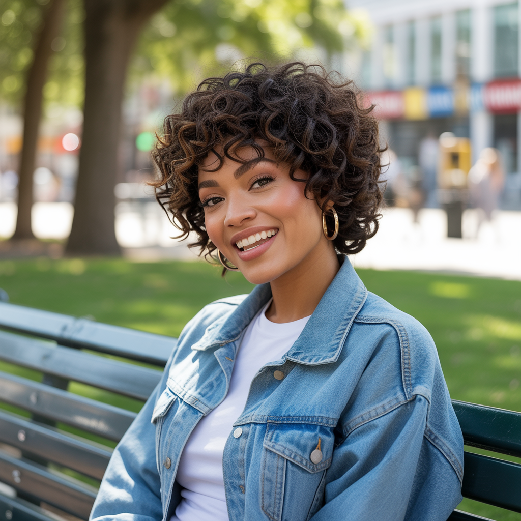 20 Iconic Ways to Rock the 90s Bixie Haircut 4 Curly 90s bixie haircut