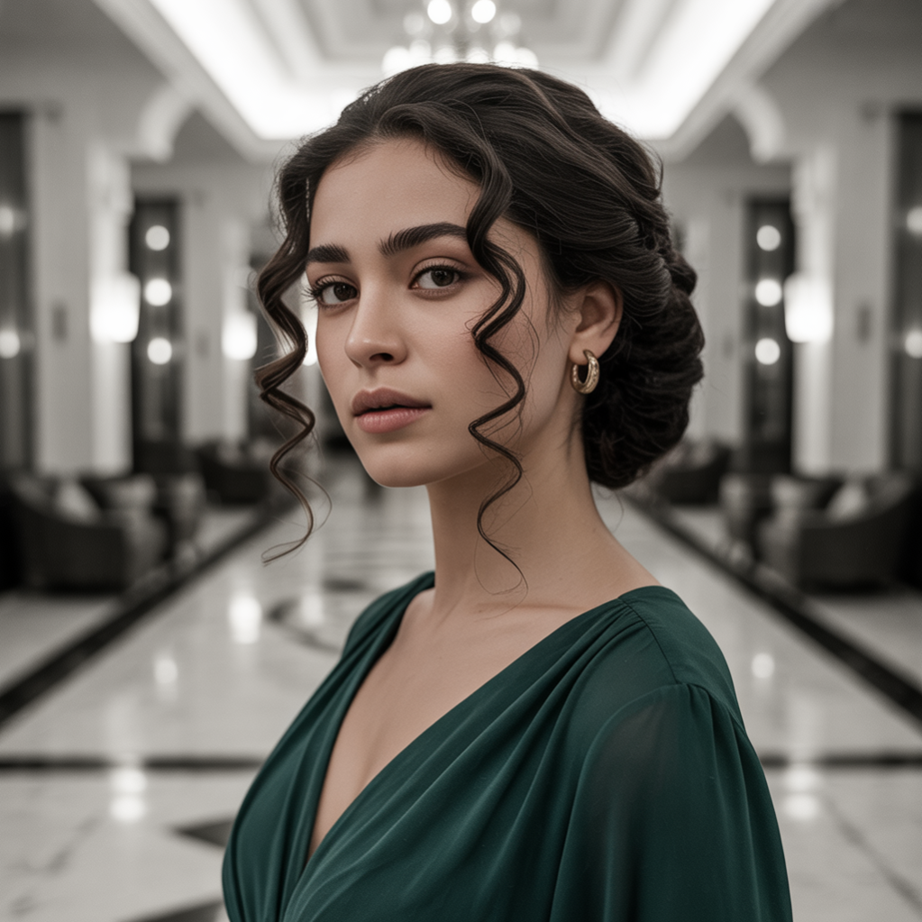 Curly Hair for Women with Updo Styles