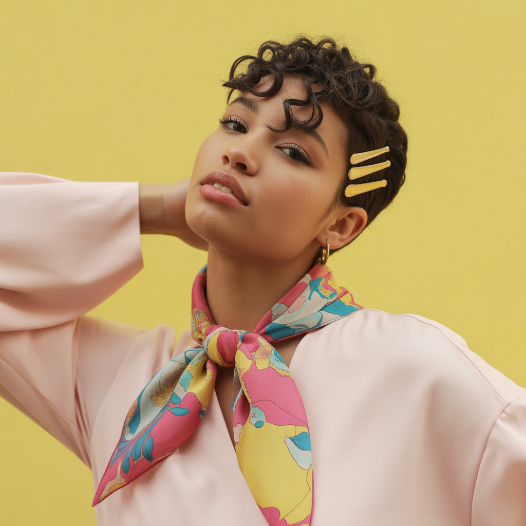 15 Stunning Curly Pixie Cut for Women Ideas to Try Now 12 Curly Pixie with Accessories