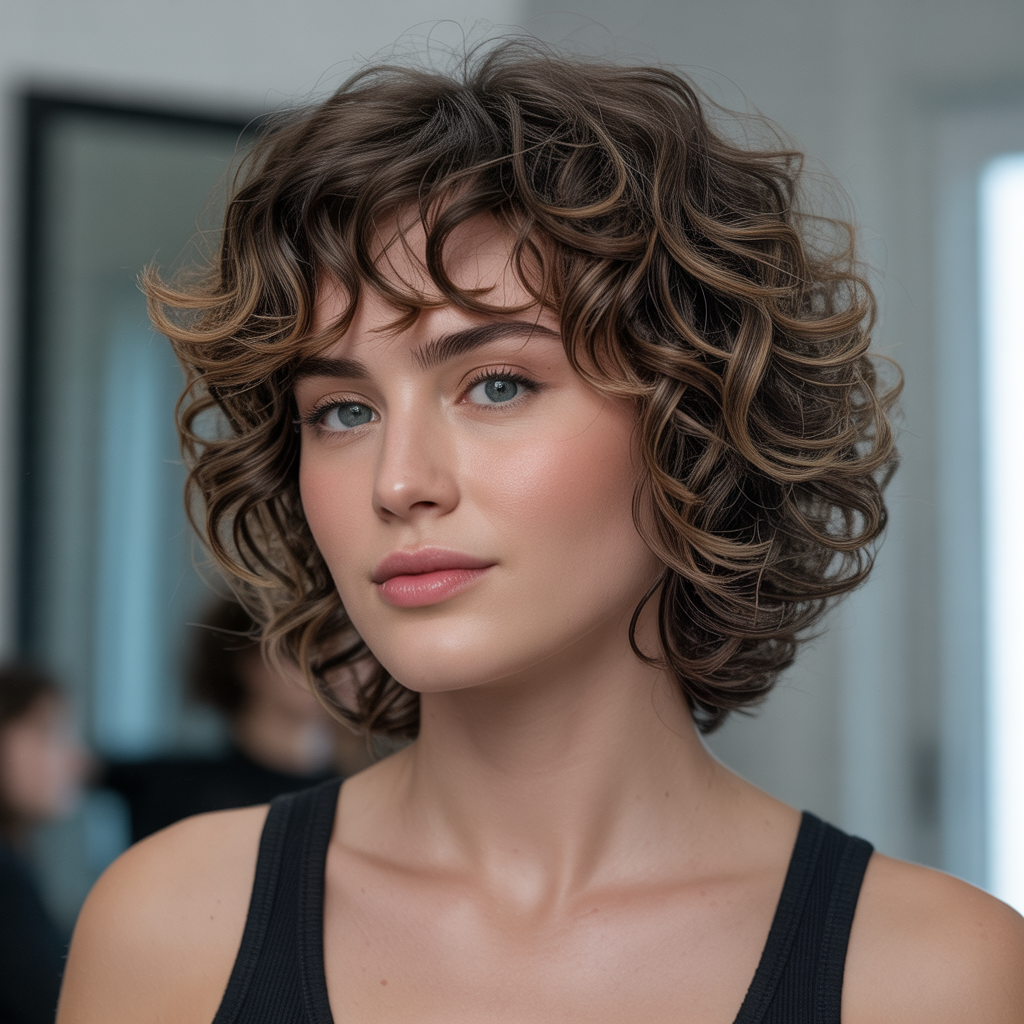 Stunning 20 Short Shag with Bangs Ideas to Inspire You 3 Curly Short Shag with Bangs