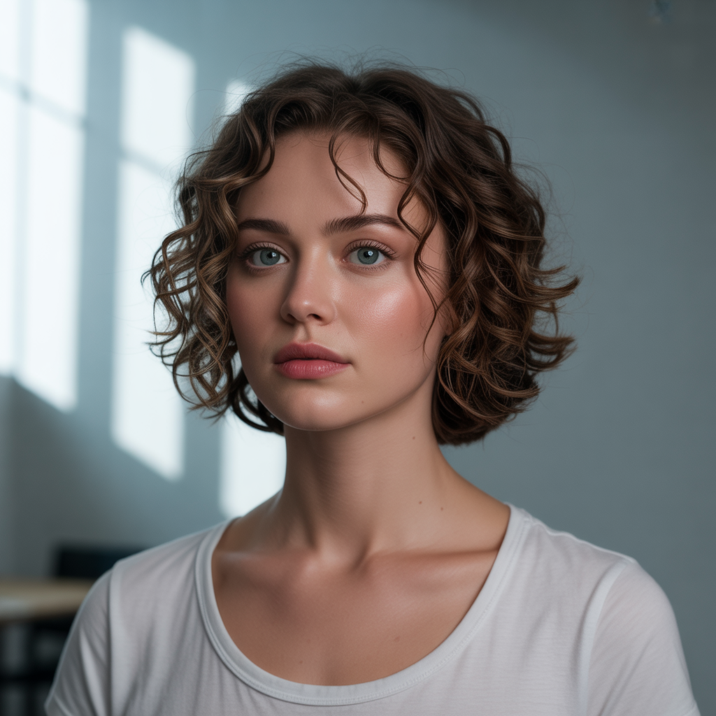 Ear Length Haircuts with Curls